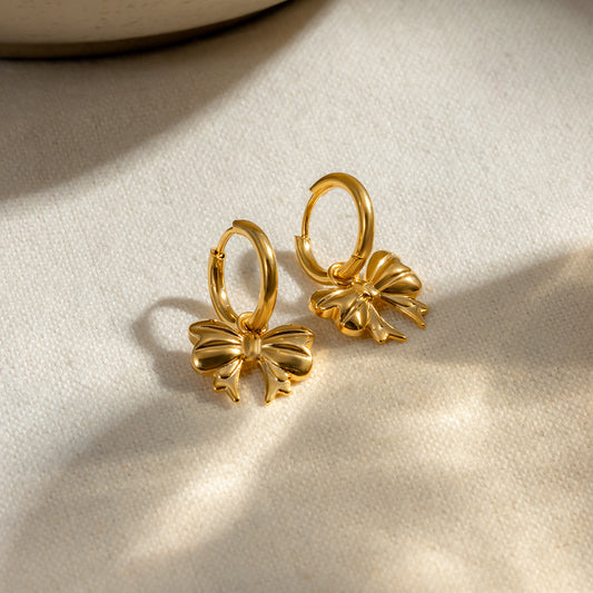 Mena 18K Gold-Plated Bow Earrings