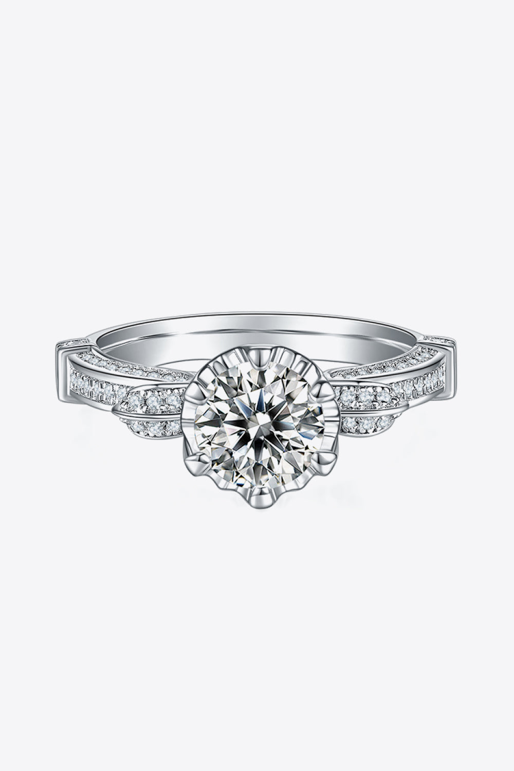 Carrissa Baeful 1 Carat Moissanite 925 Sterling Silver Ring