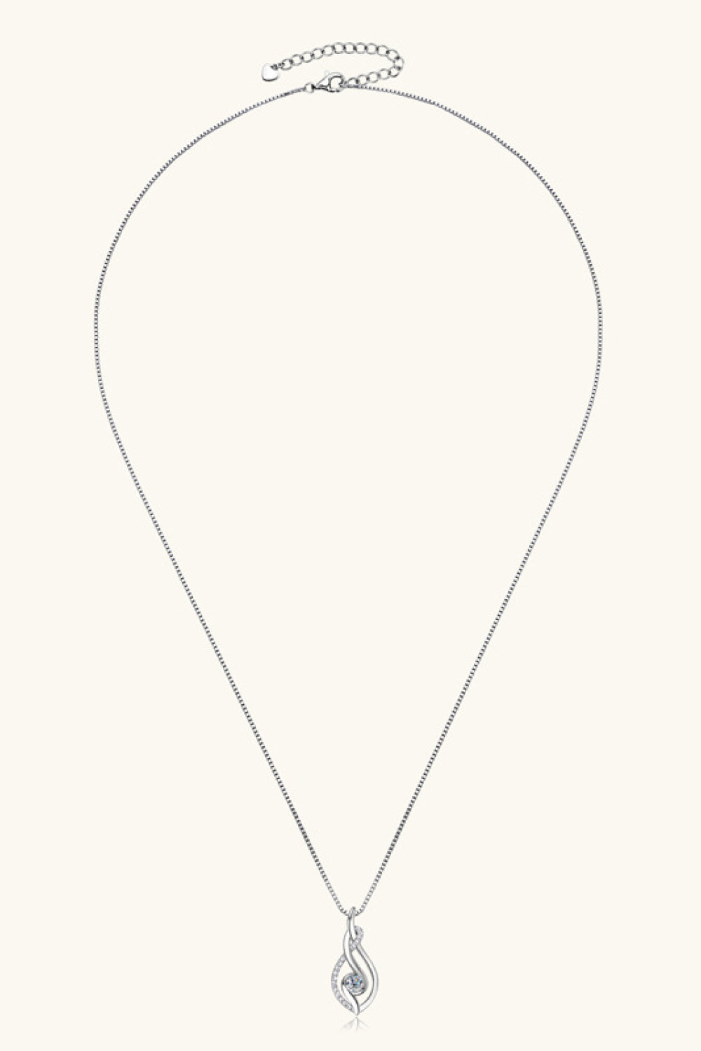 Leilani Music notes Moissanite silver necklace