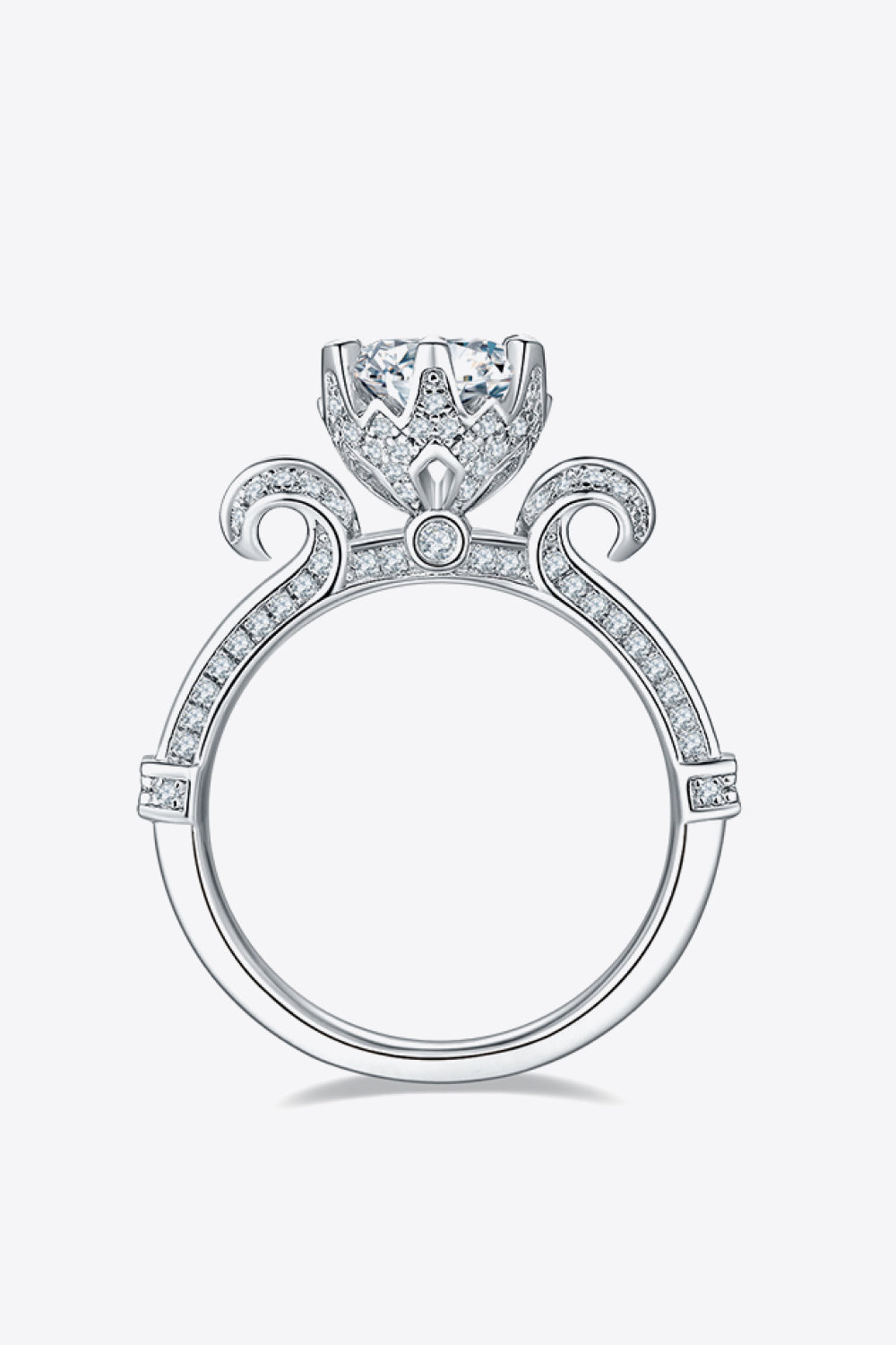 Carrissa Baeful 1 Carat Moissanite 925 Sterling Silver Ring