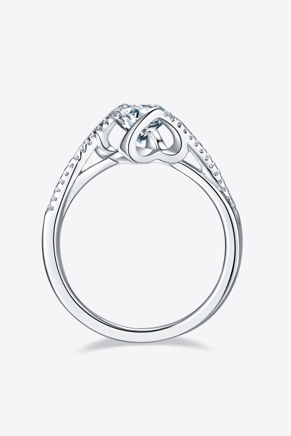 Sarah 1 Carat Moissanite 925 Sterling Silver Twisted Ring